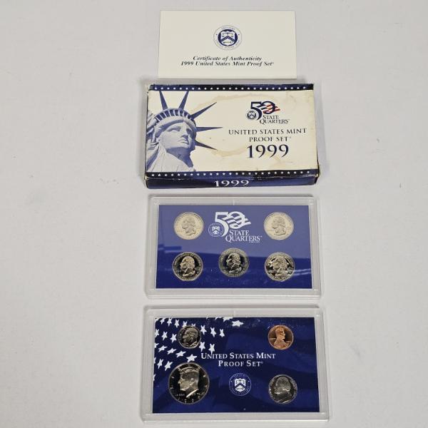 1999 United States Mint Clad Proof Set with CoA and Original Packaging