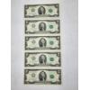 Image 1 : Lot of 5 Consecutive United States Series 2017 A $2 Bills SN: L13053195-L1305199
