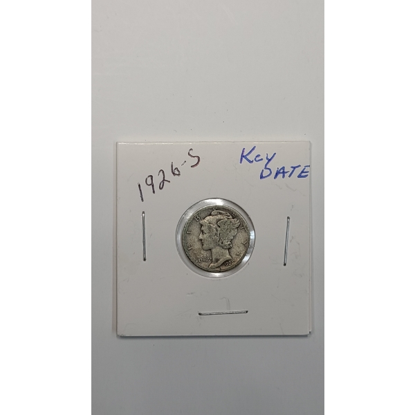 KEY DATE 1926-S 90% Silver Mercury Dime