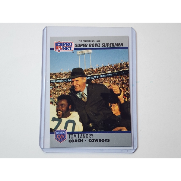 1990 Tom Landry Coach Pro Set Card - in Protective Sleeve