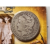 Image 2 : 1884 United Stated Morgan 90% Silver Dollar From Comstock Lode with Information Display