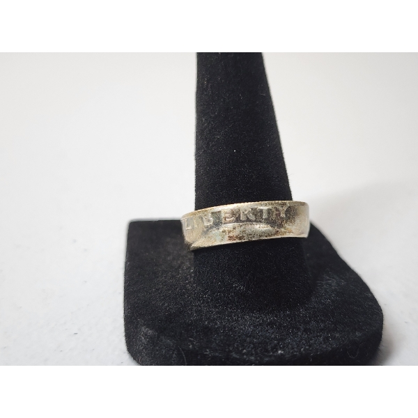1964 U.S. Coin 90% Silver Ring - Size 9 - TW: 5.0g