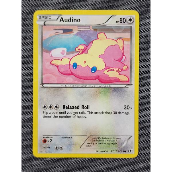 Audino RC17/RC25 Vintage Radiant Collection Pokemon Trading Card - Unique Card Finish!