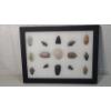 Image 1 : Framed Collection Of (14) Arrowheads & (1) Shell 