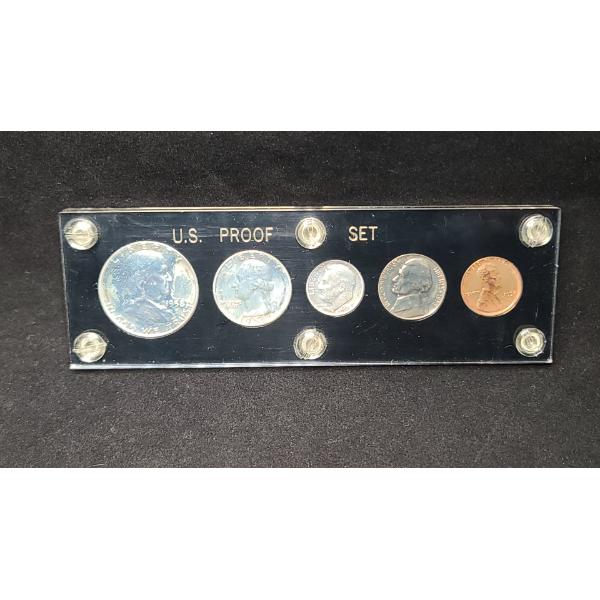 1958 Silver Proof Coin Set In Acrylic Holder - Silver Face Value: $0.85