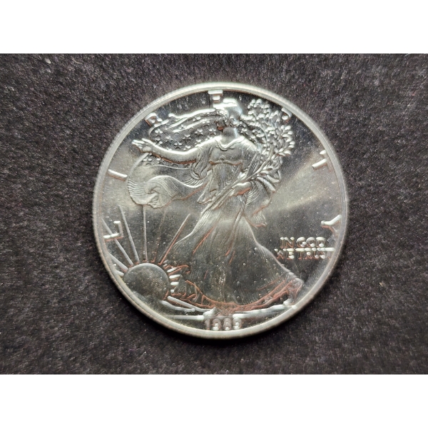 1989 American Eagle 1 Oz Fine Silver Dollar Bullion Round 