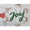 Image 4 : (3) Snowflake "Peace, Joy, Love" Yard Stakes - Approx. 30in Tall