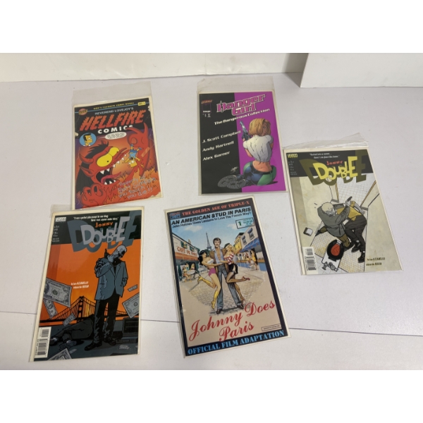 Assorted Comic Books - Hellfire - Johnny Double (2) - Danger Girl - An American Stud in Paris
