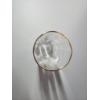 Image 5 : Vintage Mary Gregory Hand-Painted Enamel Clear Glass Vase With Gold Rim