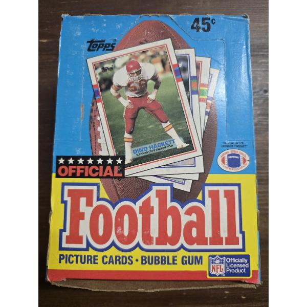 Topps 1989 Official Football Picture Cards and Bubble Gum Wax Box 36ct