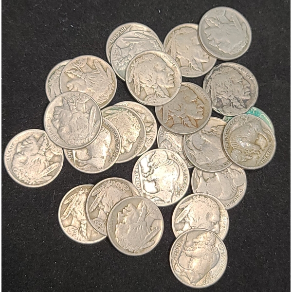 Assorted Years Buffalo Nickels - Face Value: $1.25