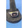 Image 2 : 14K Gold Men's 1984 Class Ring With Blue Stone - Size: 12.5 - Weight: 7.7g