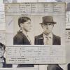 Image 2 : INTERESTING!!! Collection of 5 Antique MUGSHOT Bertillon Criminal Booking Sheets