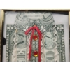 Image 2 : Framed Piece of Money Origami Art - Shirt & Tie With Decorative Lace and Beads