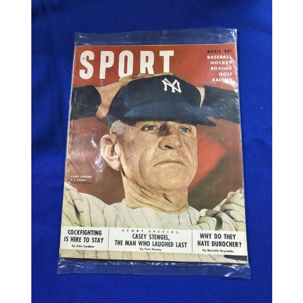 CASEY STENGEL Vintage SPORT Magazine April 1950 - Great Condition!