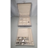 Image 1 : 10"x10" Suede Jewelry Box With Some Costume Jewelry Included