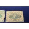 Image 5 : Lot of Two 10 Cents First Issue United States Fractional Currency With Monogram FR#1242 