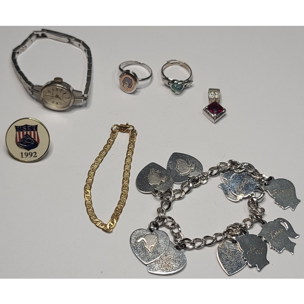 Lot Of Assorted Fashion Jewelry & Watch Inlcuding Sanrio Locket Ring 