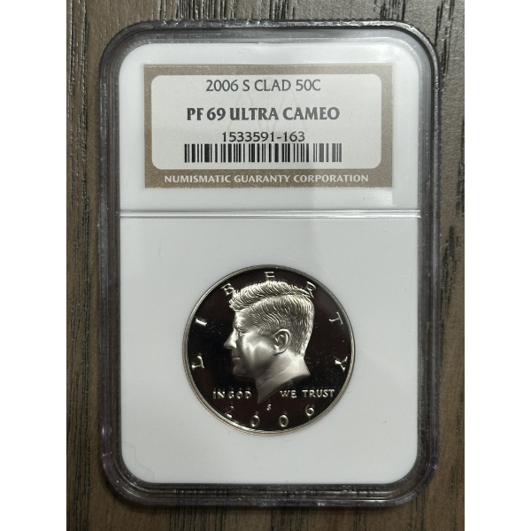 NGC PF69 Ultra Cameo 2006-S Clad Kennedy Half Dollar