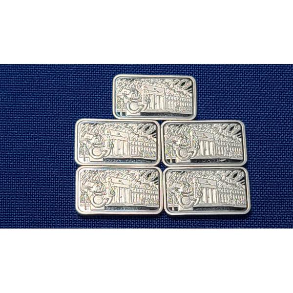 (5) Limited Edition Pit Bullion 1/10 Troy Ounce .999 Fine Silver Bars-Fun With Willy Federal Reserve