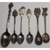 Image 1 : (6) Silverplated Souvenir Spoons - Weight: 106.5g 