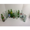 Image 1 : 13 Glass Bottles - Includes 7up and Coca-Cola Bottles! Various Sizes - Squirt Bottle - ETC.