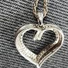 Image 3 : Nice Sterling Silver Necklace Ft. Stunning Sterling Silver Heart Layered W/ Beautiful Stones - 10G