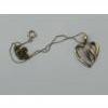 Image 1 : 10K Heart Necklace with Diamonds - Knotted - 2.3 Grams 