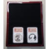 Image 1 : NGC 2012-S First Releases PF 70 Reverse PF & 2012-S PF 70 Ultra Cameo 1 Troy Oz 999 Silver Eagle Set