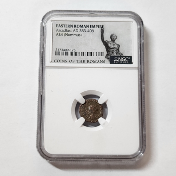 NGC Ancients Eastern Roman Empire Coin Arcadius AD 383-408 AE4 Nummus 