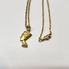 Image 2 : 14K Yellow Gold Queen Nefertiti Profile Pendant on 20" Chain - Total Weight: 5.1g