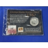 1987 US $1 Silver Eagle - 1 oz .999 Fine Silver & Eagle from Great Seal Stamp - Commemorative w/ COA