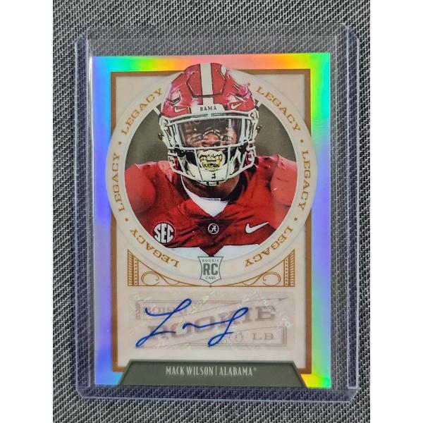 2019 Panini Legacy Football No.184 Mack Wilson Autographed Rookie Trading Card