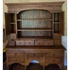 Image 2 : Oak China Hutch - 2 Pc for Transportation (35H & 45H)