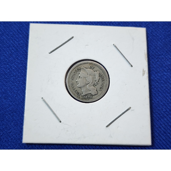 1870 United States Three-Cent Nickel