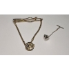 Image 1 : Men's Tie-Bar/Cain With Car Medallion & "WD" Tie-Tack With Chain