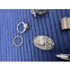Image 5 : Lot of Assorted Costume Jewelry - Cuff Links - Rings - Cool Earrings - Geniuine Pewter Small Dish