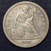 Image 1 : 1842 Seated Liberty $1 Silver Dollar Nice Mid Grade Example See Pics