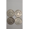 Image 2 : (4) United States Franklin 90% Silver Half Dollars - Face Value: $2.00