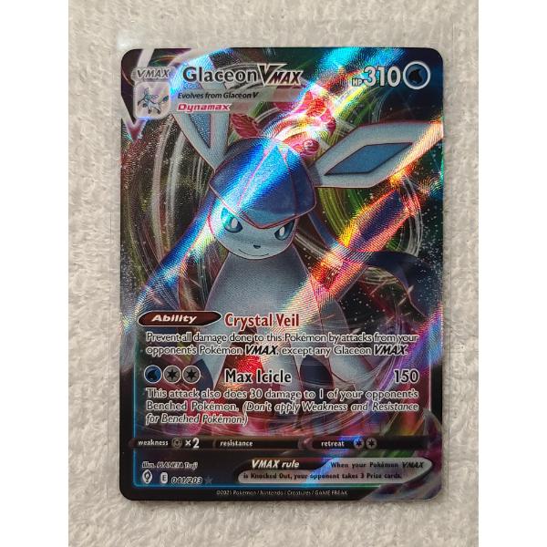 Glaceon VMAX 041/203 Pokemon TCG Card - Evolving Skies Set - Near Mint Condition!