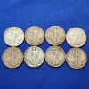 Image 1 : x8 Assorted Years United States Walking Liberty 90% Silver Half Dollars - FV: $4.00