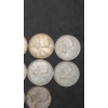 Image 4 : (11) Assorted Years Canadian 80% Silver 25 Cent Coins 