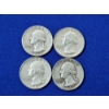 Image 1 : x4 Assorted Years U.S. 90% Silver Washington Quarters FV: $1.00