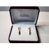 Image 1 : 14K Gold Block Earrings Total Weight 2.3g 