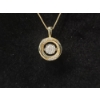 Image 2 : 14K Gold "Unstoppable Love/Dancing Diamond" 18" Necklace - Diamond Center & Diamond Accents TW: 4.2g