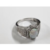 Image 6 : BEAUTIFUL & STUNNING Sterling Silver Opal Ring ~ Size 7 ~ Weighing 3.7 Grams ~ DON'T MISS THIS!