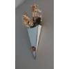 Image 3 : 3 Pc Group - 2 Leaded Stained Glass Custom Sconces With Florals & Floral Vase As shown