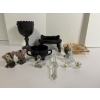 Image 1 : Misc. Glass Items - Goblet - 2 Elephants - Glass Horse - Leaf Shaped small dish