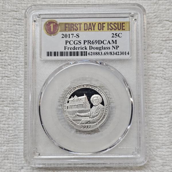 2017-S Frederick Douglass National Historic Site Proof Quarter, Certified by PCGS at Grade PR69DCAM