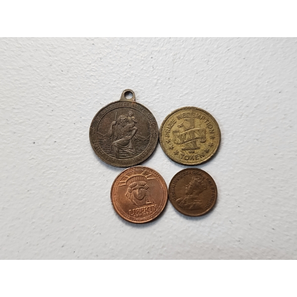 4 Assorted Collectible Coins/Tokens